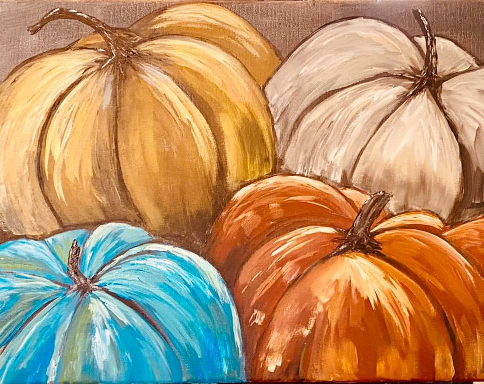 Four Fall Pumpkins